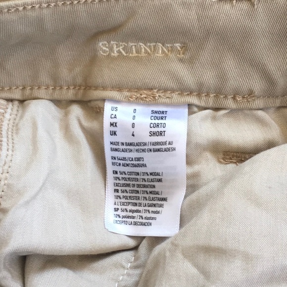 American Eagle Denim Super Stretch X Skinny Pant - Desert Sand - Size 0 SHORT - Picture 4 of 5